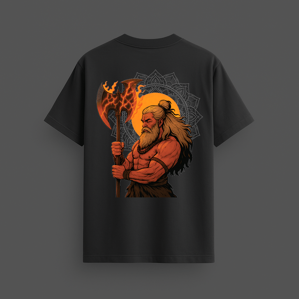 The Eternal Warrior Terry Oversized T-Shirt | Lord Parshuram Inspired | Mythicwear - Mythic Wear