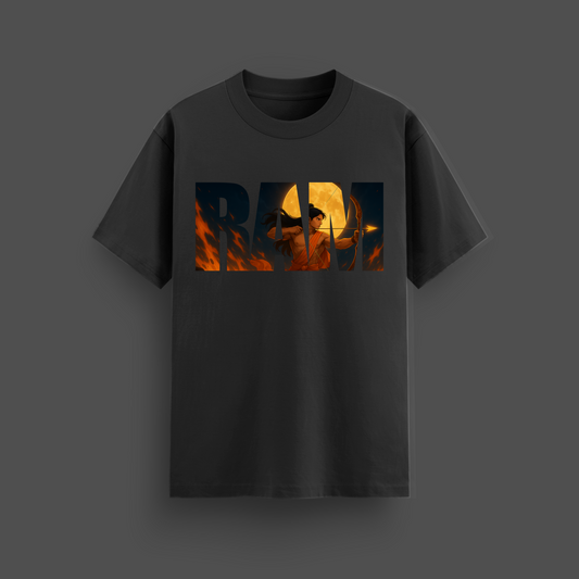 Shri Ram Oversized T-Shirt for Men | Spiritual Streetwear with Divine Ram Artwork | Mythicwear Exclusive