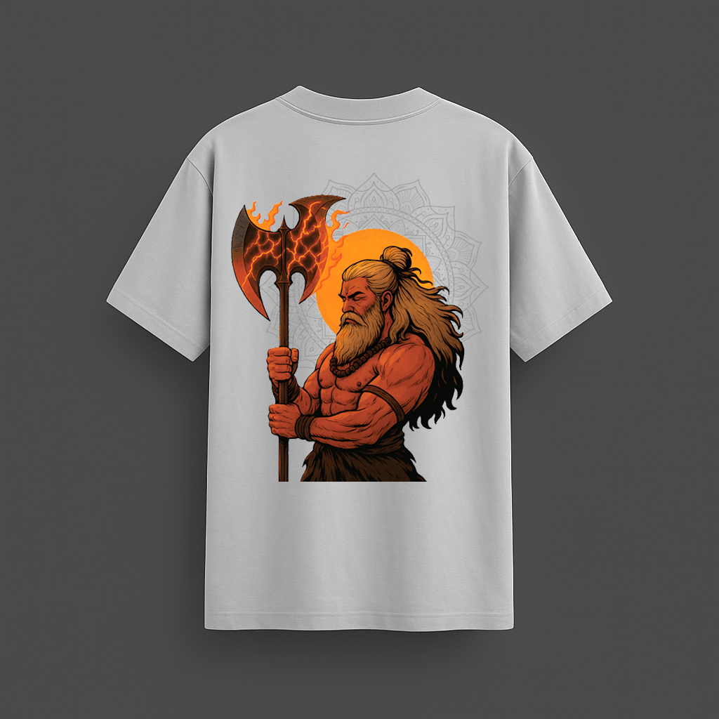 The Eternal Warrior Terry Oversized T-Shirt | Lord Parshuram Inspired | Mythicwear - Mythic Wear